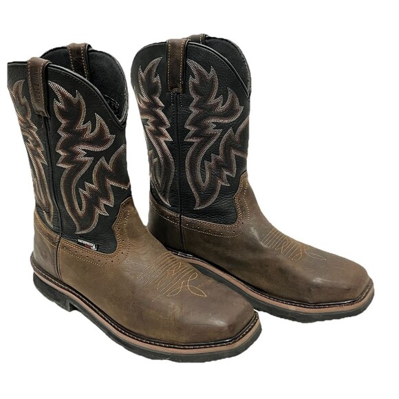 Wolverine Boots Men 12M Rancher Steel Toe Wellington Work BR Leather Waterproof - Picture 1 of 13